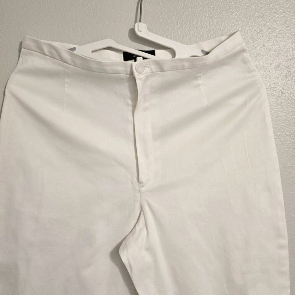 Philippe Adec Cotton Wide Leg Crop Women's Pant Size 8 in Off-White or Bone